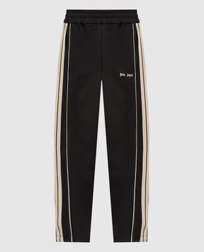 Palm Angels Black sweatpants with braid PAMCJ003FB001