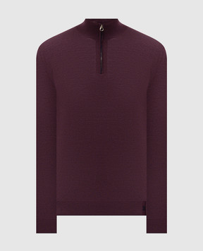 Stefano Ricci Burgundy wool, silk and cashmere jumper KE08004L01E26374