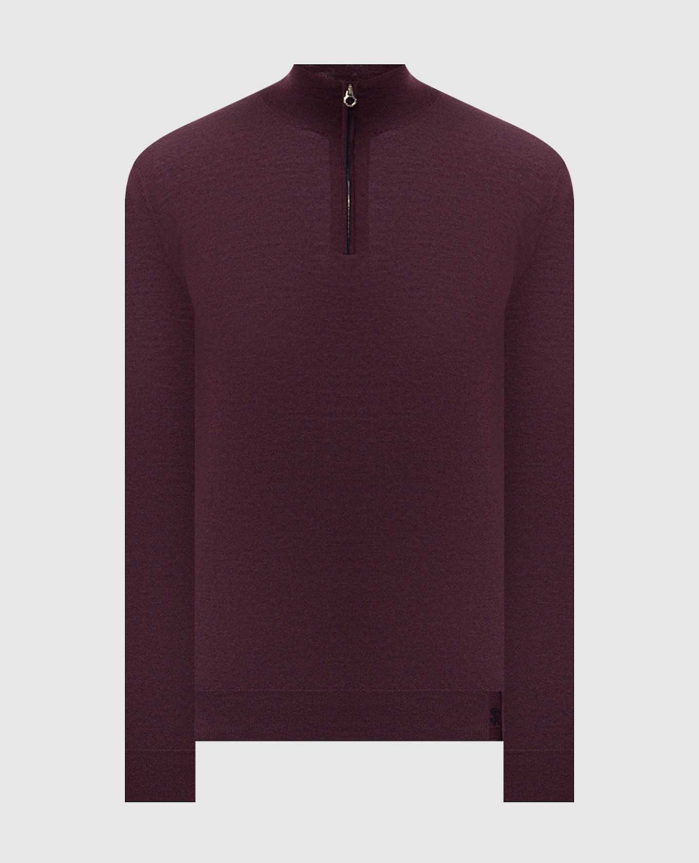 Burgundy wool, silk and cashmere jumper
