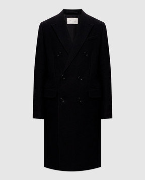 Ami Paris Black double-breasted wool coat FCO111WV0078