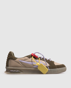Off-White End Of Play khaki combo sneakers OMIA2ALZ26FAB002
