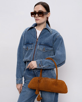Magda Butrym Brown suede bag Brigitte BRIGITTETRAPEZES901426