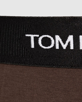Tom Ford Brown boxer briefs with logo pattern T4LC31040