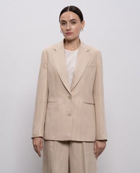 Peserico Beige jacket with linen A0120201920
