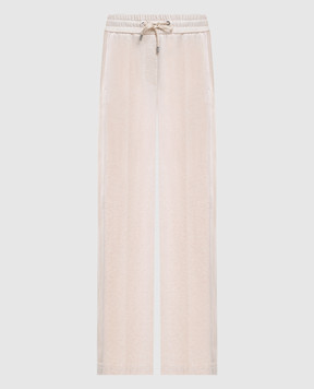 Peserico Beige melange sweatpants A04590J02379E