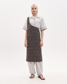 Le Jacquard Fraincais Braise gray cotton apron 31696