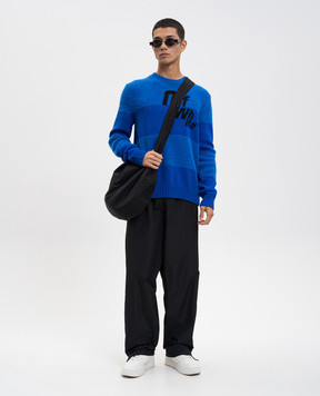 Off-White Stairway blue alpaca sweater 44MHE20EF5K001