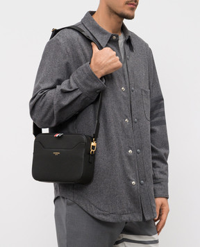 Thom Browne Black leather bag with logo UAG188AL0090