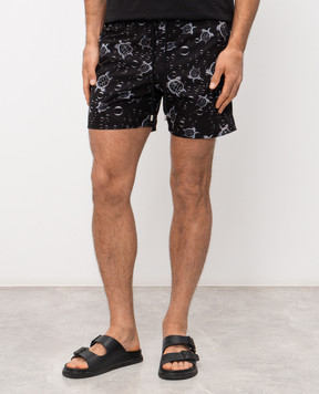 Vilebrequin Bubble Turtles Black Swim Shorts MAHEJ311