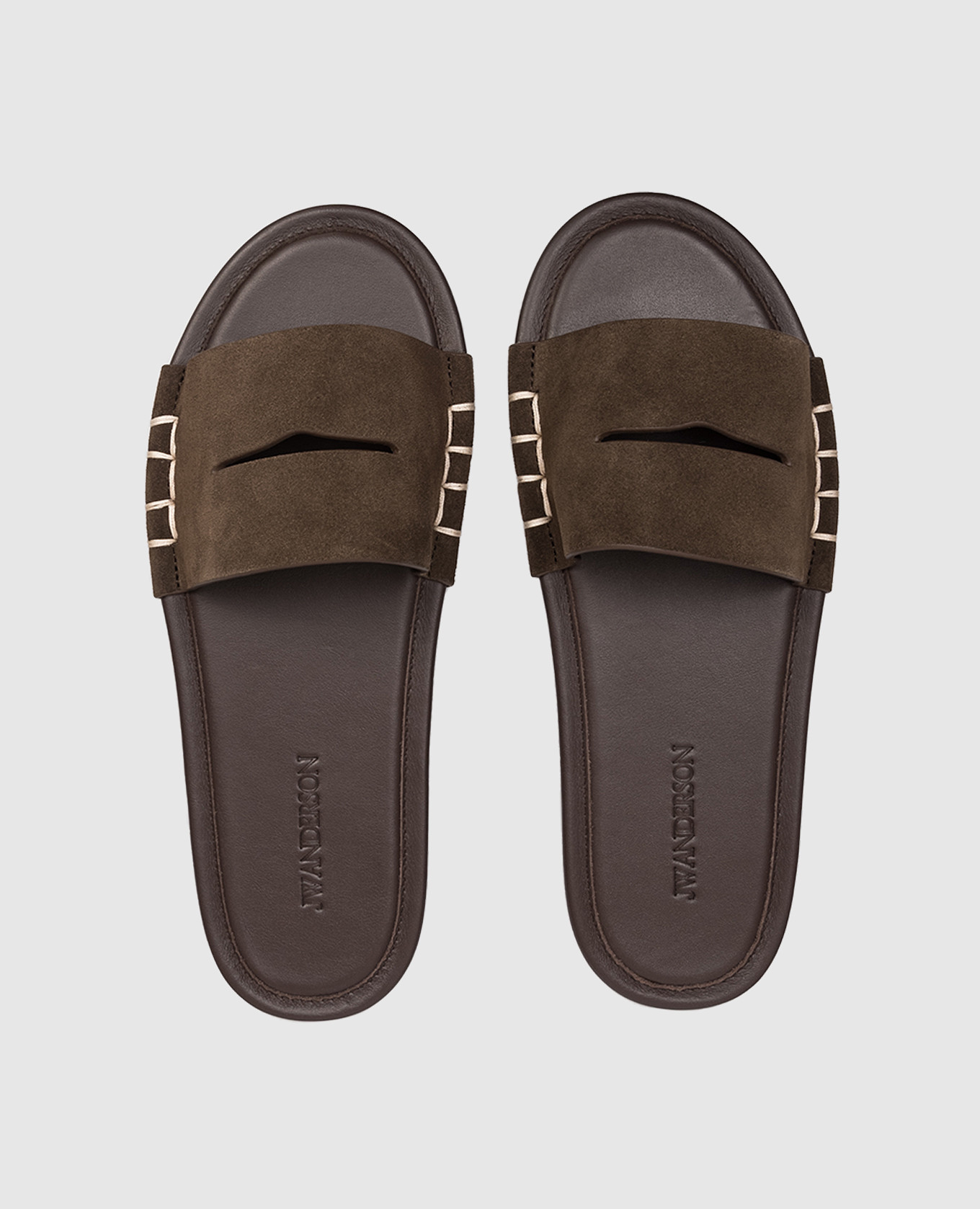 

Brown suede flip-flops JW Anderson