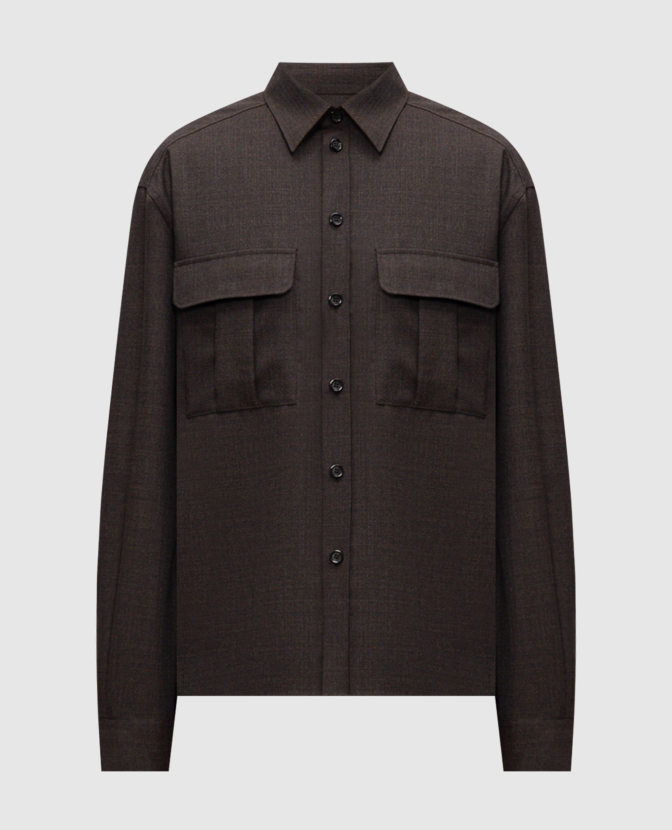 Dark brown wool shirt