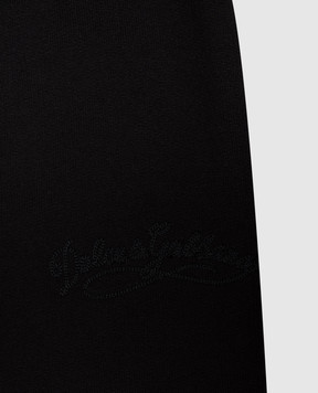 Dolce&Gabbana Children's black sweatpants with logo embroidery L5JPJ2G7QNV56