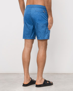 Stefano Ricci Blue patterned swim shorts M6B6200010IT3100