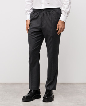 Ami Paris Gray wool pants HTR226WV0023
