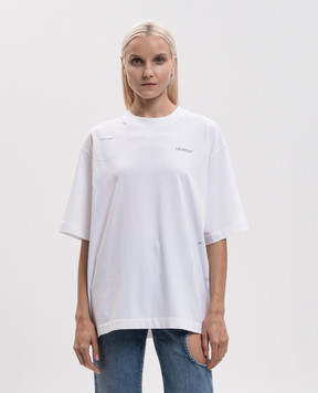Off-White White T-shirt Cut Here 2FA00438T