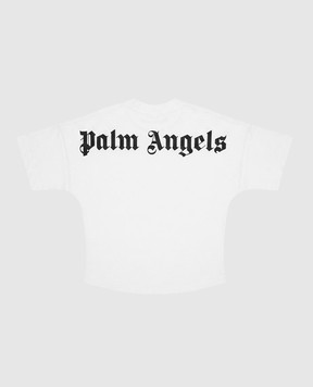 Palm Angels Children's white T-shirt with contrasting print F6PAJBTH012