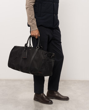 Kiton Black travel bag with metal logo UBA0158N01270