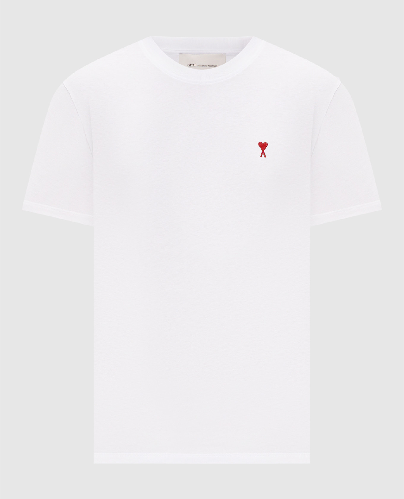 White T-shirt with embroidered emblem