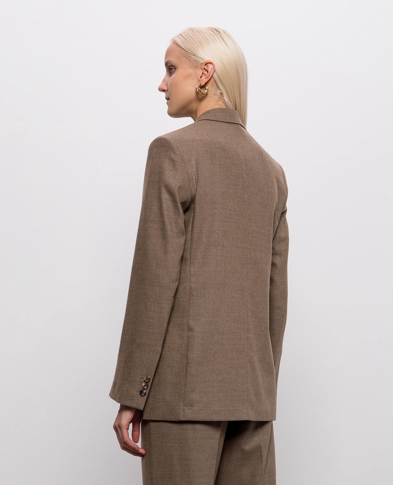 Afrodite brown wool and cashmere jacket Marco Pescarolo 4