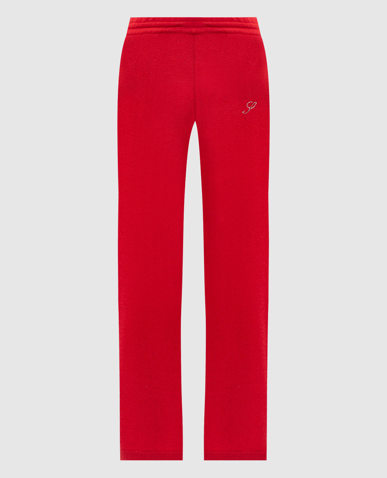 Red cashmere and wool pants