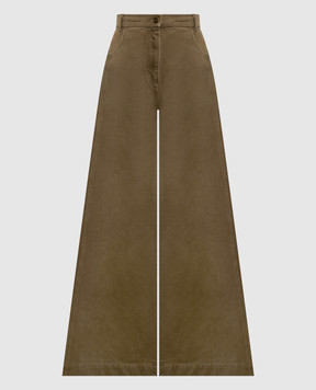 Max Mara Khaki denim palazzos MXMALAMARO