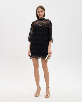 Twinset Black lace mini dress 261TP2786