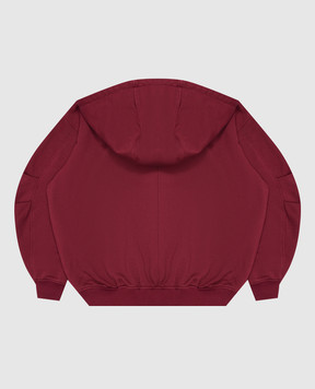 Dolce&Gabbana Children's burgundy sports jacket with logo embroidery L5JWCZG7QNV