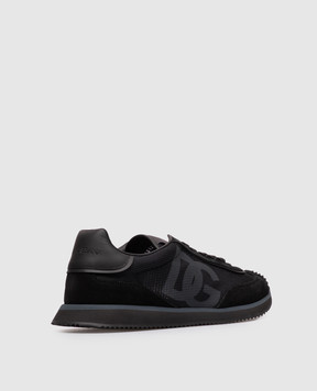 Dolce&Gabbana Black DG CUSHION combination sneakers CS2288A5355