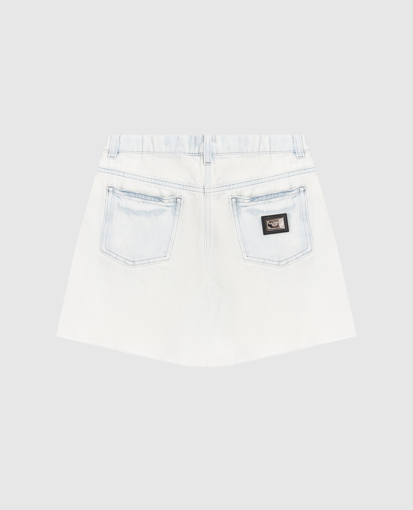 

Children's blue denim shorts with logo patch Dolce&Gabbana, Light blue