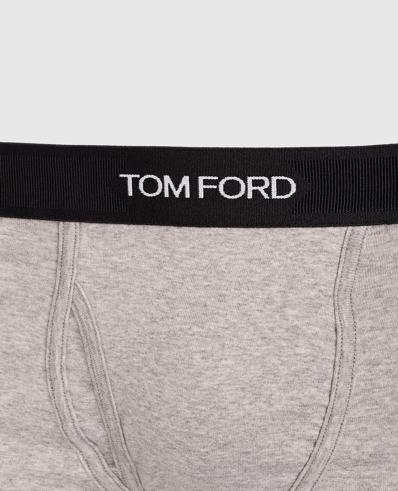 Grey melange boxer briefs Tom Ford 3
