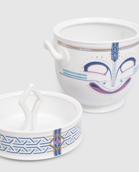Geminiano Cozzi 1765 White porcelain Quart-Hada? Ethnics ice cube tray in a gift box AEBMC807061QH