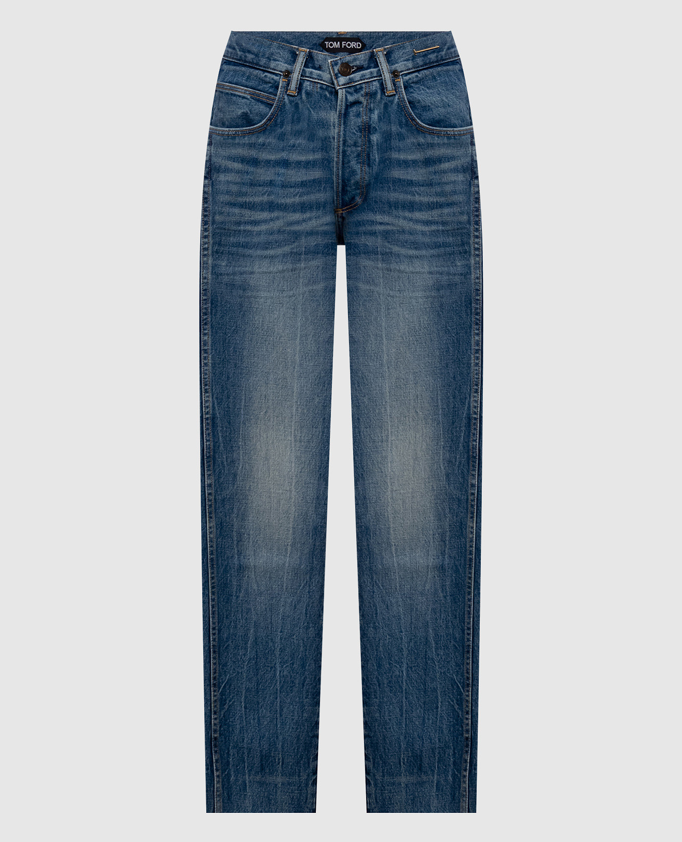 Blue jeans with a worn effect Tom Ford