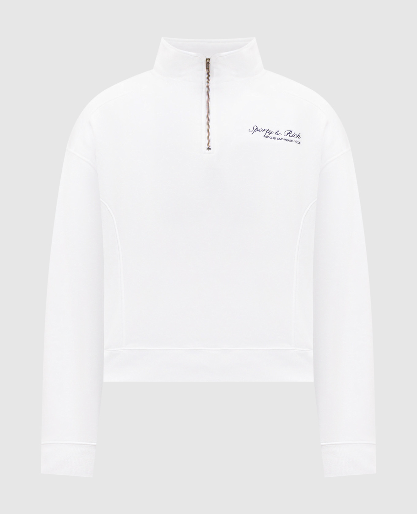

White sweatshirt with logo embroidery Sporty & Rich