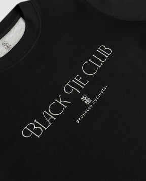 Brunello Cucinelli Children's black T-shirt with inscription B0B13S154A