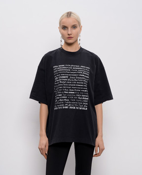 Vetements Black T-shirt Fuj everything ME76TR212BXw