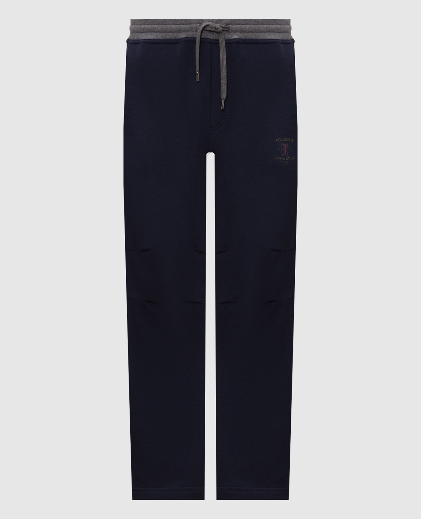 Blue sweatpants with embroidery