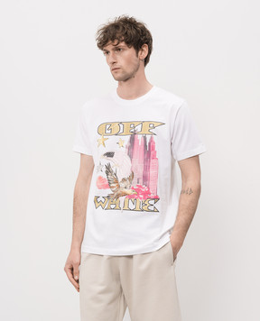 Off-White White Allover Frame T-shirt 44MAA027Z26J001
