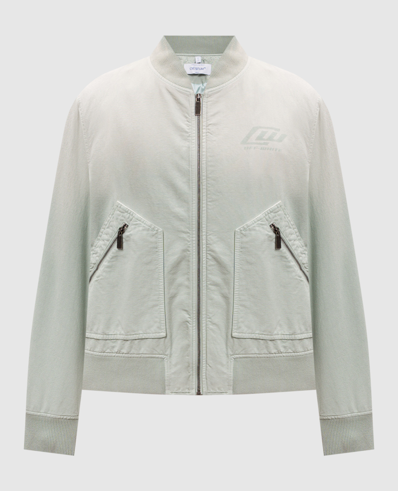 Green insulated bomber jacket