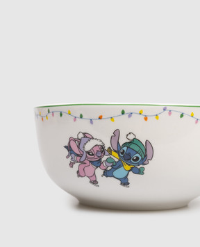 Disney White ceramic bowl Christmas Stitch & Angel DN25351