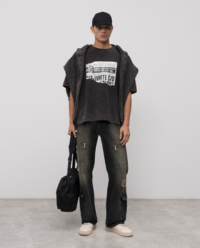 Off-White Black cargo jeans with logo 44MYA190F5D001