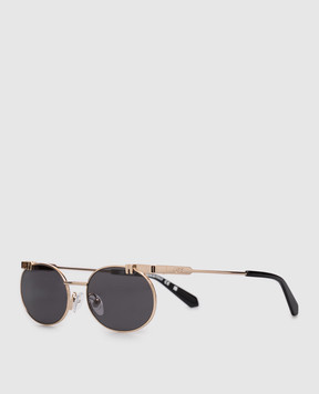 Off-White Gold sunglasses with OFF logo engraving OW2030760758
