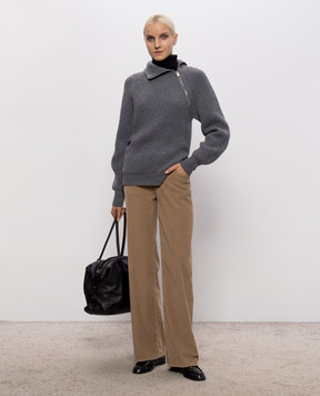 Dondup Gray wool cardigan DT453M01028D002