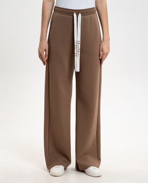 Max Mara Brown BALI sweatpants with logo SMMBALI