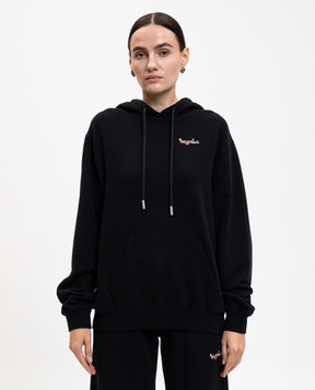 Off-White Black hoodie with logo print 2BB064F25FLE001