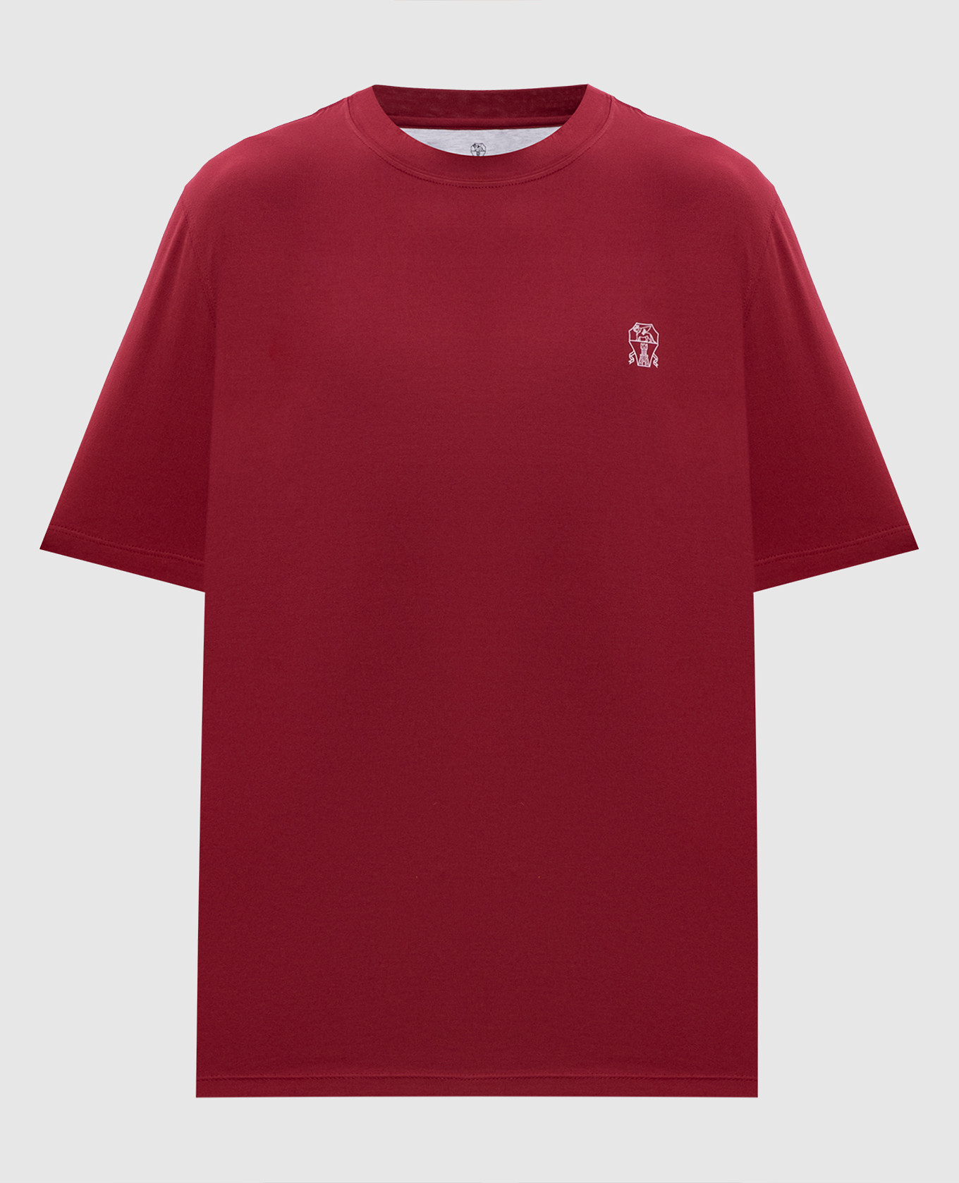 Burgundy t-shirt with logo print