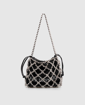 Off-White Black leather bag with crystals OWWNN25F26LT01