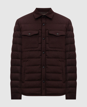 Peserico Burgundy wool down jacket R5226002710