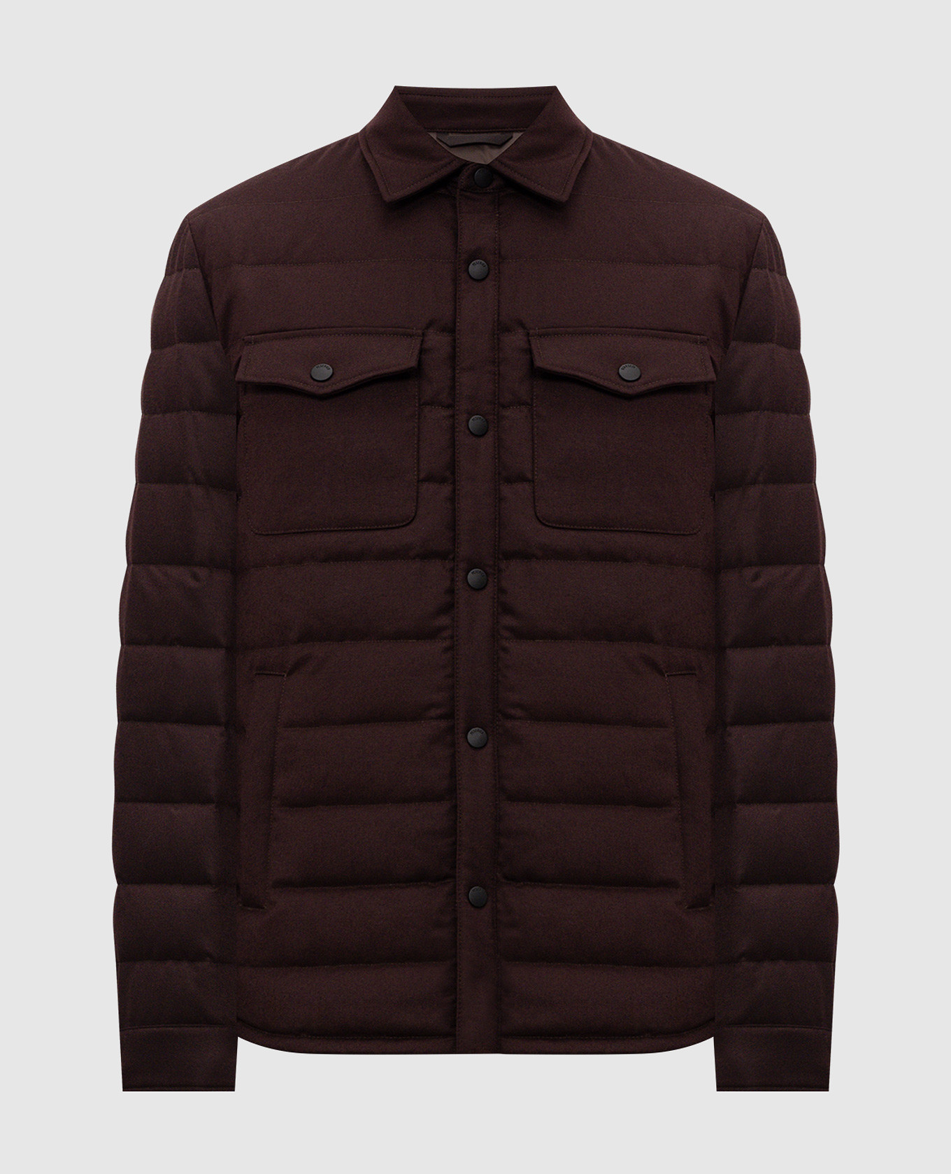 Burgundy wool down jacket Peserico