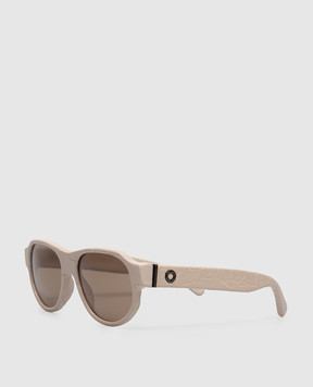 Stefano Ricci Beige Safari sunglasses with crocodile leather SG005UCS
