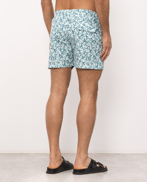 ISAIA Green printed swim shorts COSI19BW257
